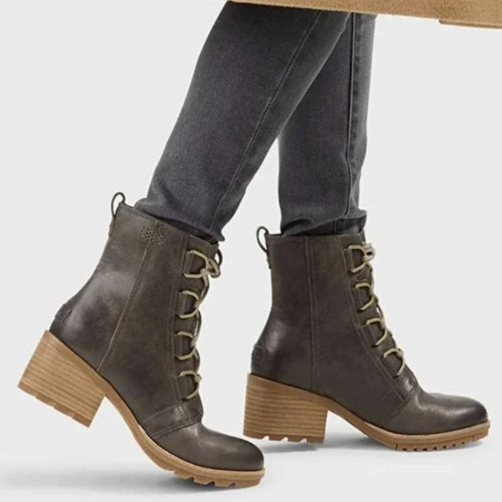 Sorel Cate Lace Bootie - Size 12 - Blackened Brown